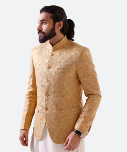 Gold Mesuri prince coat for men's