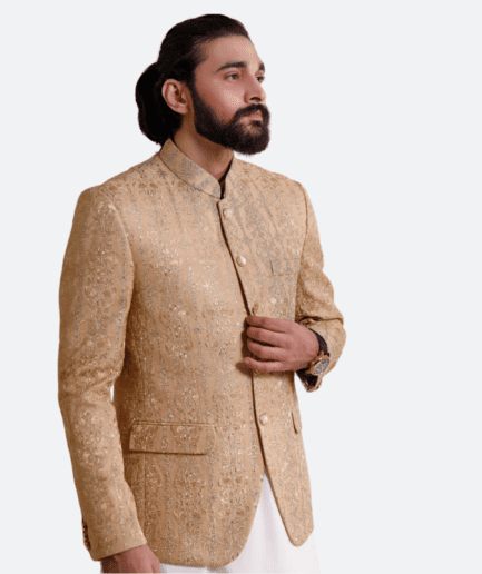 Jamawar prince coat for menswear