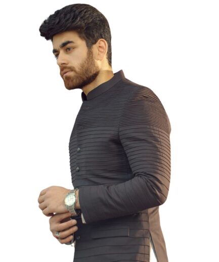 Maroon color prince coat for menswear