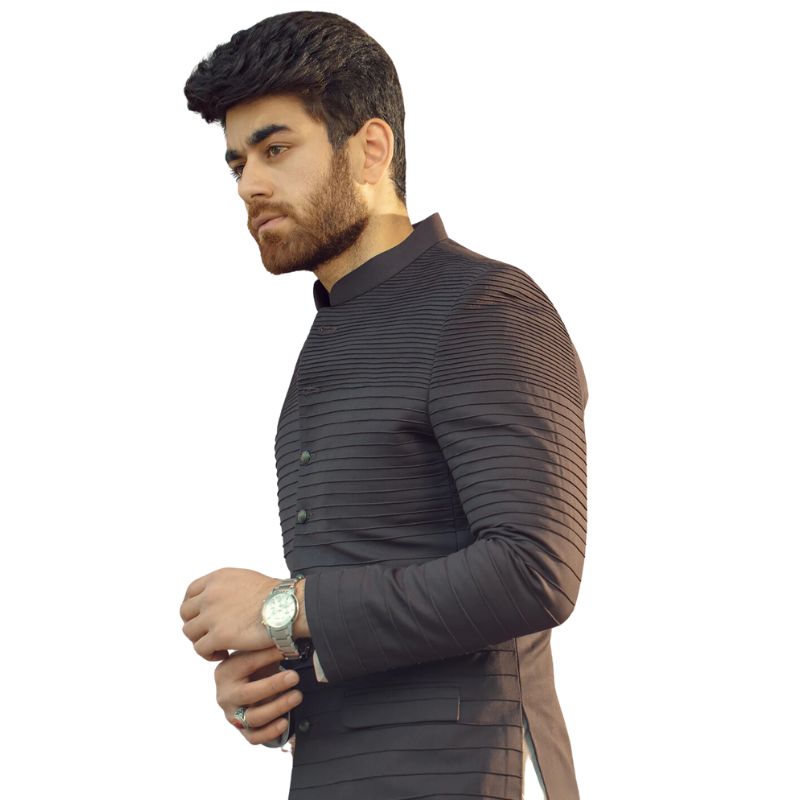 4 Maroon color prince coat for menswear