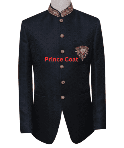 black color wedding prince coat for men's.