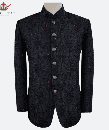fully embellished Black Prince coat