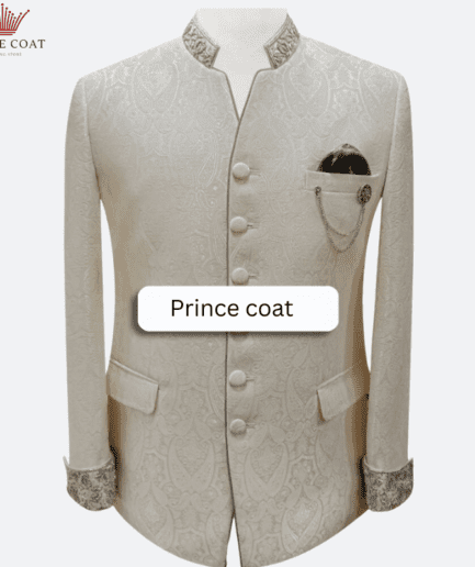 Micro Embellished Prince coat for men's