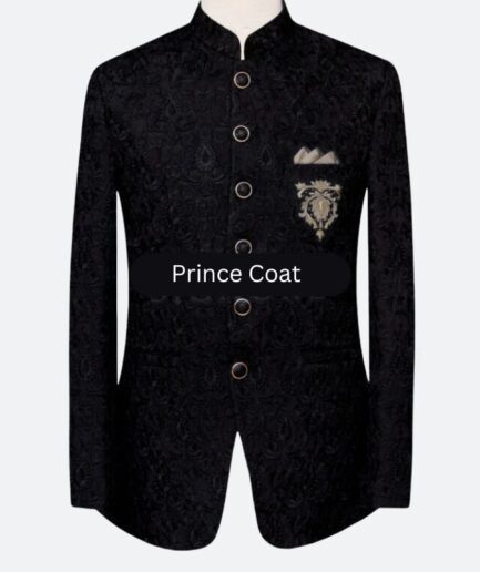 Heavy embroidery work prince coat for men's