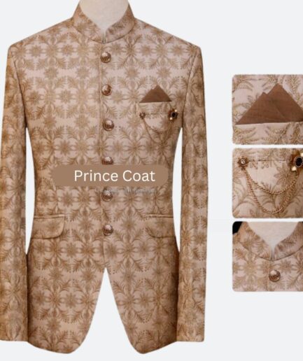 Golden embroidered prince coat